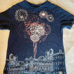 BABY GAP Navy Fireworks Graphic Tee